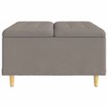 vidaXL Ottoman s Úložným Priestorom Sivohnedá 80 x 80 x 45 cm látka