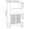 vidaXL Vysoká skrinka biela 60x35x125 cm kompozitné drevo