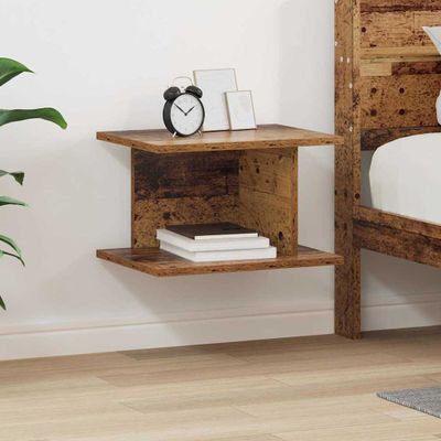 vidaXL Nočný stolík Staré drevo 40 x 30 x 25 cm Kompozitné drevo