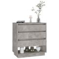 vidaXL Komoda betónovo sivá 70x41x75 cm spracované drevo
