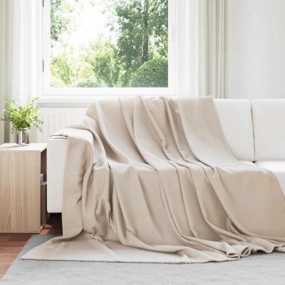 vidaXL Prikrývky na hodenie 6 pcs Béžová 270 x 240 cm Flís