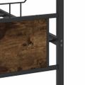 vidaXL Posteľný rám bez matraca dymový dub 150x200 cm kompozitné drevo