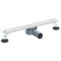 vidaXL 360° sprchový odtok so štíhlym modelom Strieborná 50 cm
