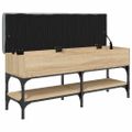 vidaXL Lavička na topánky dub sonoma 102x32x45 cm kompozitné drevo