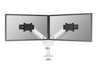 Montážna sada (kĺbové rameno) - plný pohyb - pre 2 LCD displeje - hliník - biela - veľkosť obrazovky: 24"-34" - upevniteľné na stôl