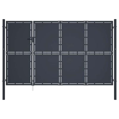 vidaXL Záhradná brána z ocele 350x200 cm antracitová