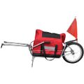 Nákladný vozík za bicykel s jednými kolesom a úložnou taškou
