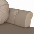 vidaXL Chesterfield lavica Kapučínová 120,5 x 65 x 75 cm Umelá koža