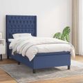 vidaXL Boxspring posteľ s matracom modrá 100x200 cm látka