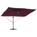 vidaXL Slnečník Bordeaux červená 351 x 250 x 253 cm Polyester a hliník