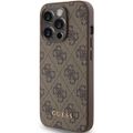 Puzdro Guess pre iPhone 15 Pro 6,1" GUHCP15LG4GFBR hnedé HC PU 4G Metal Logo