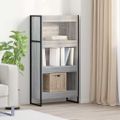 vidaXL Knižnica 60 x 30 x 121 cm Kompozitné drevo Sivý Sonoma