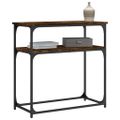 vidaXL Konzolový stolík dymový dub 75x35,5x75 cm kompozitné drevo