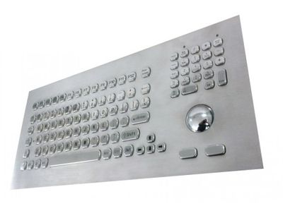 KB021 – Priemyselná nerezová klávesnica s trackballom do panelu, CZ, USB, IP65