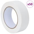vidaXL Pásky na maliarske maskovanie 50 ks Biela 38mm x 50m Papier