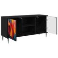 vidaXL TV skrinka HEESCH 102 x 33 x 51 cm Čierny dub Kompozitné drevo