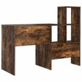 vidaXL Stôl Dymová dub Kompozitné drevo 131,5 x 50 x 106,5 cm