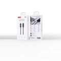 Kábel XO NB-Q312A PD USB-C - USB-C 1,0m 240W čierny s LED