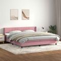 vidaXL Box Spring Posteľ s matracom Ružová 200x210 cm Zamat