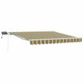 vidaXL Sklopná markíza Zelená a žltá 350 x 250 cm Tkanina a hliník
