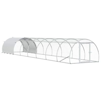 vidaXL Kurník pre kurčatá Strieborná 800 x 150 x 100 cm