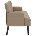 vidaXL Lavička s operadlom kapučínová 112x65,5x75 cm umelá koža