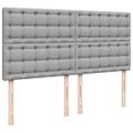 vidaXL Osmanský rám postele s matracom svetlosivá 160x200 cm látka