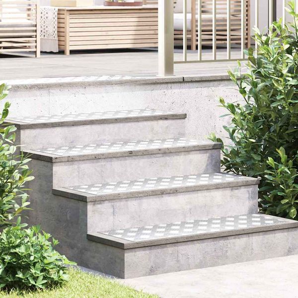vidaXL Schodový rošt Obdĺžnikový 2 pcs Strieborná 90 x 30 cm Hliník