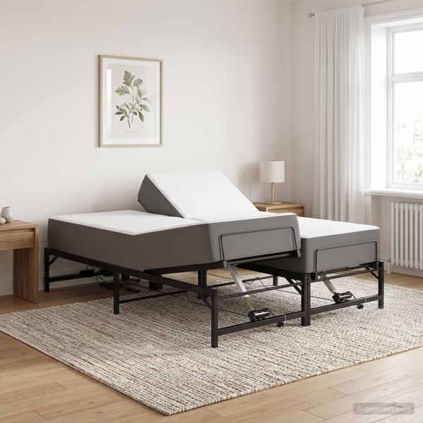 vidaXL Elektrický nastaviteľný rám postele Čierna 137 x 190 cm Oceľ