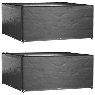 vidaXL Obaly na záhradný nábytok 2 ks 16 očiek 205x205x90 cm štvorec