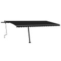 vidaXL Stojaca ručne zaťahovacia markíza 500x350 cm antracitová