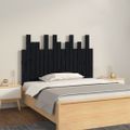 vidaXL Nástenné čelo postele čierne 108x3x80 cm masívna borovica