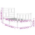 vidaXL Rám postele s čelom medovohnedý 100x200 cm masívne drevo