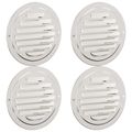 vidaXL Kryty vzduchových ventilátorov 4 ks Strieborná 80 mm