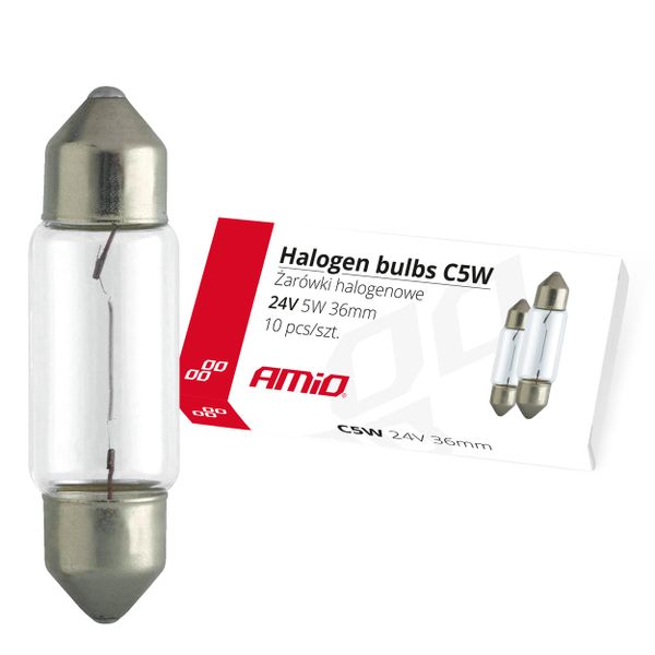 Halagénové žiarovky C5W Festoon 36mm 24V 10ks