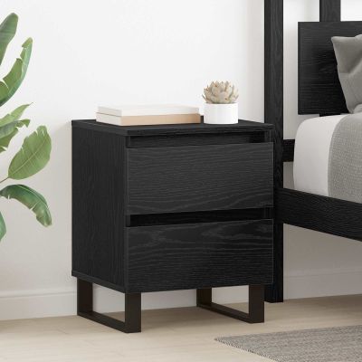 vidaXL Nočný stolík 2 pcs Čierny dub 40 x 35 x 50 cm Kompozitné drevo