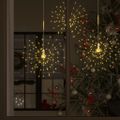 vidaXL Vonkajšie vianočné prskavky 4 ks, teplá biela 20 cm, 560 LED