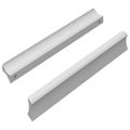 vidaXL rukoväť 2 ks Strieborná 105.7 x 7.4 x 15.5 mm Hliník