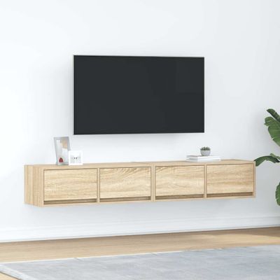 vidaXL TV skrinky 2 ks dub sonoma 80x31x25,5 cm kompozitné drevo