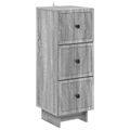 vidaXL Zásuvkový kabinet Sivá sonoma 33 x 34,5 x 90 cm