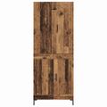 vidaXL Highboard Staré drevo 69,5 x 34 x 180 cm Kompozitné drevo