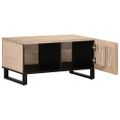 vidaXL Konferenčný stolík, biely 80x51x40 cm, mangový masív