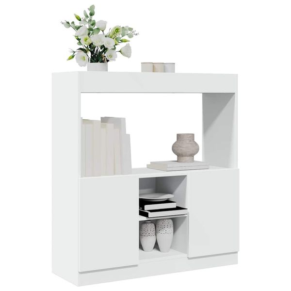 vidaXL Vysoká skrinka biela 92x33x100 cm kompozitné drevo