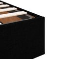vidaXL Ottoman posteľ s matracom a LED Čierna 160 x 200 cm Látka