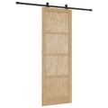 vidaXL Posuvné dvere ORKDAL 83 x 232 cm Borovicový masív Prírodná