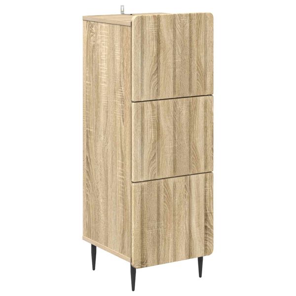 vidaXL Zásuvkový kabinet Dub sonoma 33 x 34,5 x 92 cm Kompozitné drevo