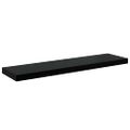 vidaXL Plávajúce nástenné police 4ks, lesklé čierne 90x23,5x3,8cm, MDF