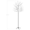 vidaXL Vianočný stromček 220 LED teplé biele svetlo kvety čerešne 220 cm