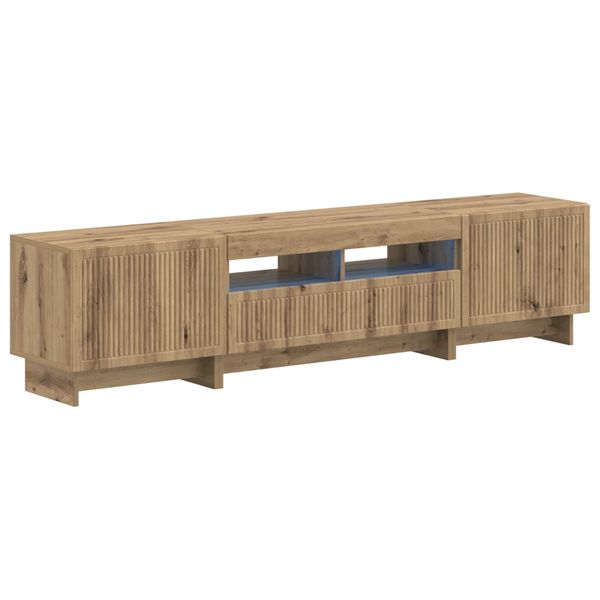 vidaXL 5-dielny LED TV kabinet Dub artisan Kompozitné drevo
