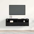 vidaXL TV nástenná skriňa 100 x 30 x 30 cm Čierny dub Kompozitné drevo